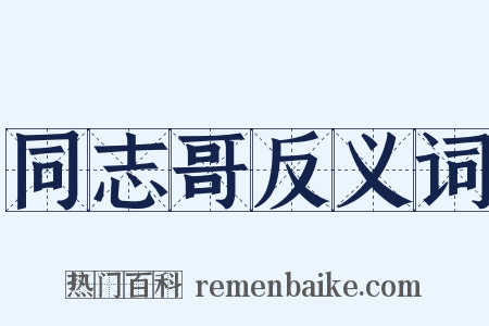 同志哥反义词是什么意思的图片